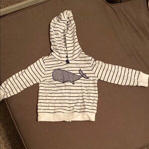 Striped Whale Hoodie for Kids